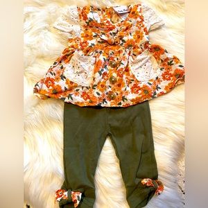 Little Lass 12m Sunflower Matching Tunic Outfit